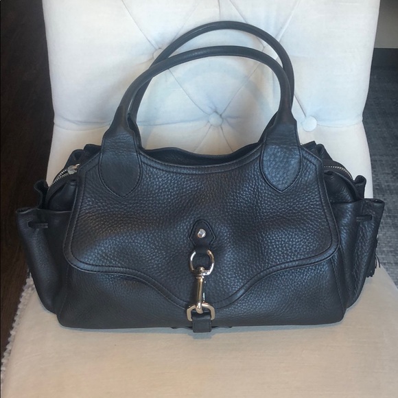 Cole Haan black pebbled leather hobo shoulder bag - Picture 2 of 8